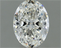 Natural Diamond 0.60 Carats, Oval with  Cut, H Color, VVS1 Clarity and Certified by IGI