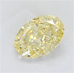 Picture of Lab Grown Diamond 3.23 Carats, Oval with  Cut, Fancy Intense Yellow Color, VS1 Clarity and Certified by IGI