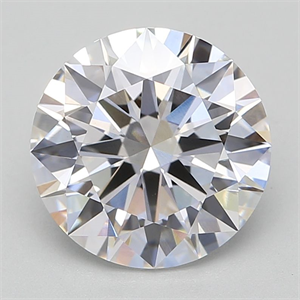 Picture of Lab Grown Diamond 3.01 Carats, Round with Excellent Cut, D Color, VVS2 Clarity and Certified by GIA