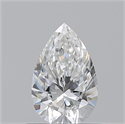 Natural Diamond 0.58 Carats, Pear with  Cut, F Color, VVS1 Clarity and Certified by GIA