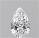 Natural Diamond 0.50 Carats, Pear with  Cut, D Color, VS2 Clarity and Certified by GIA