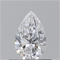 Natural Diamond 0.50 Carats, Pear with  Cut, D Color, VS2 Clarity and Certified by GIA
