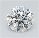 Lab Grown Diamond 1.03 Carats, Round with Ideal Cut, D Color, VVS1 Clarity and Certified by IGI