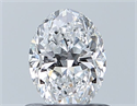 Natural Diamond 0.70 Carats, Oval with  Cut, D Color, VVS2 Clarity and Certified by GIA