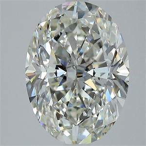 Foto Diamante Natural 3.41 quilates, Ovalado , Color I, claridad SI2 y certificado GIA de