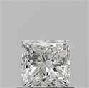Natural Diamond 0.62 Carats, Princess with  Cut, H Color, VVS2 Clarity and Certified by GIA