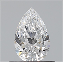 Natural Diamond 0.50 Carats, Pear with  Cut, D Color, VVS2 Clarity and Certified by GIA