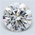 Natural Diamond 2.75 Carats, Round with Excellent Cut, H Color, VVS2 Clarity and Certified by GIA