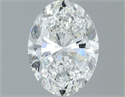 Natural Diamond 1.00 Carats, Oval with  Cut, G Color, SI2 Clarity and Certified by GIA
