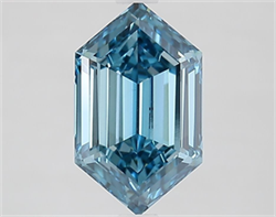 Picture of Lab Grown Diamond 2.04 Carats, HEXAGONAL with  Cut, Fancy Vivid Blue Color, VVS2 Clarity and Certified by IGI