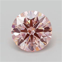 Picture of Lab Grown Diamond 1.61 Carats, Round with Excellent Cut, Fancy Intense Pink Color, VS1 Clarity and Certified by IGI