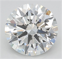 Lab Grown Diamond 2.62 Carats, Round with Ideal Cut, D Color, VVS1 Clarity and Certified by IGI