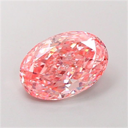 Picture of Lab Grown Diamond 2.11 Carats, Oval with  Cut, Fancy Vivid Pink Color, VS1 Clarity and Certified by IGI