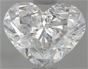 Natural Diamond 1.00 Carats, Heart with  Cut, F Color, SI2 Clarity and Certified by HRD