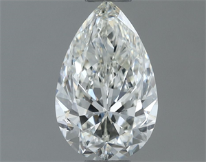 Picture of Natural Diamond 0.53 Carats, Pear with  Cut, G Color, VVS1 Clarity and Certified by IGI