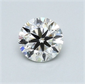 Natural Diamond 0.70 Carats, Round with Very Good Cut, I Color, VVS2 Clarity and Certified by GIA