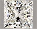 Natural Diamond 1.02 Carats, Princess with  Cut, J Color, SI2 Clarity and Certified by HRD