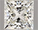Natural Diamond 1.02 Carats, Princess with  Cut, J Color, SI2 Clarity and Certified by HRD