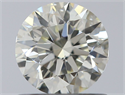 Natural Diamond 0.70 Carats, Round with Excellent Cut, J Color, VS2 Clarity and Certified by IGI