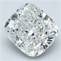 Natural Diamond 4.03 Carats, Cushion with  Cut, G Color, VS1 Clarity and Certified by GIA