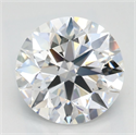 Lab Grown Diamond 2.11 Carats, Round with Ideal Cut, D Color, IF Clarity and Certified by IGI
