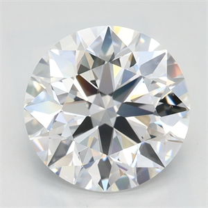 Picture of Lab Grown Diamond 2.11 Carats, Round with Ideal Cut, D Color, IF Clarity and Certified by IGI