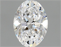 Natural Diamond 0.55 Carats, Oval with  Cut, D Color, VS1 Clarity and Certified by GIA