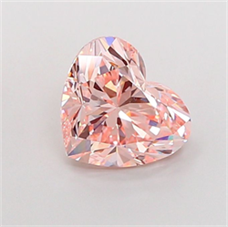 Picture of Lab Grown Diamond 3.00 Carats, Heart with  Cut, Fancy Intense Pink Color, VVS2 Clarity and Certified by IGI