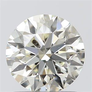 Picture of Natural Diamond 1.07 Carats, Round with Excellent Cut, L Color, I1 Clarity and Certified by GIA