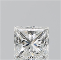 Natural Diamond 0.72 Carats, Princess with  Cut, H Color, VVS1 Clarity and Certified by GIA