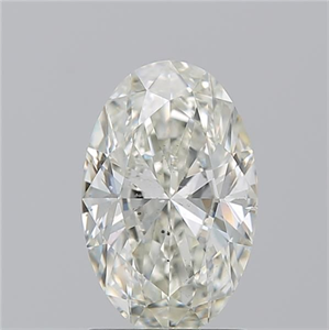 Picture of Natural Diamond 1.71 Carats, Oval with  Cut, K Color, SI2 Clarity and Certified by GIA