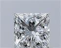 Natural Diamond 0.52 Carats, Princess with  Cut, J Color, VVS1 Clarity and Certified by GIA
