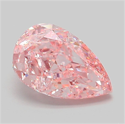 Picture of Lab Grown Diamond 2.08 Carats, Pear with  Cut, Fancy Vivid Pink Color, VVS2 Clarity and Certified by IGI