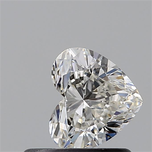 Picture of Natural Diamond 0.50 Carats, Heart with  Cut, H Color, SI1 Clarity and Certified by GIA