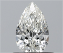 Natural Diamond 0.50 Carats, Pear with  Cut, H Color, VS2 Clarity and Certified by IGI