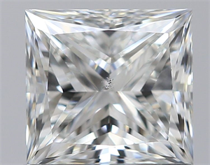 Picture of Natural Diamond 0.81 Carats, Princess with  Cut, H Color, SI1 Clarity and Certified by GIA