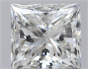 Natural Diamond 0.81 Carats, Princess with  Cut, H Color, SI1 Clarity and Certified by GIA