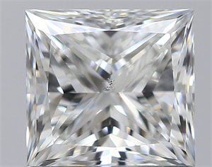 Picture of Natural Diamond 0.81 Carats, Princess with  Cut, H Color, SI1 Clarity and Certified by GIA