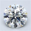 Natural Diamond 3.00 Carats, Round with Excellent Cut, H Color, VVS1 Clarity and Certified by GIA