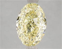 Picture of Lab Grown Diamond 3.03 Carats, Oval with  Cut, Fancy Intense Yellow Color, VS2 Clarity and Certified by IGI