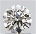 Natural Diamond 0.70 Carats, Round with Excellent Cut, H Color, VS1 Clarity and Certified by IGI