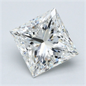 Natural Diamond 4.01 Carats, Princess with  Cut, F Color, VS2 Clarity and Certified by GIA