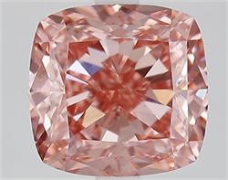 Picture of Lab Grown Diamond 3.81 Carats, CUSHION MODIFIED with  Cut, Fancy Vivid Pink Color, VS1 Clarity and Certified by IGI