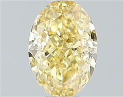 Picture of Lab Grown Diamond 1.22 Carats, Oval with  Cut, Fancy Intense Yellow Color, VVS2 Clarity and Certified by IGI