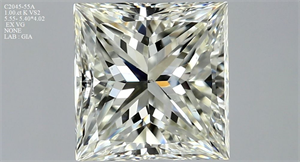 Foto Diamante Natural 1.00 quilates, Princesa , Color K, claridad VS2 y certificado GIA de