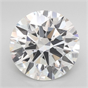 Lab Grown Diamond 5.55 Carats, Round with Ideal Cut, F Color, VS1 Clarity and Certified by IGI
