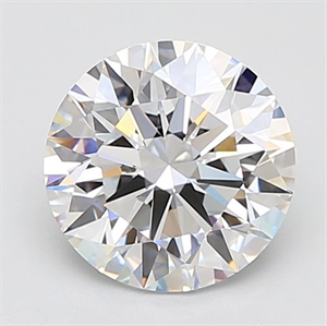 Picture of Lab Grown Diamond 3.50 Carats, Round with Ideal Cut, E Color, IF Clarity and Certified by IGI