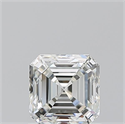 Diamante Natural 0.91 quilates, Asscher , Color J, claridad VVS1 y certificado GIA
