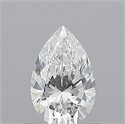 Natural Diamond 0.52 Carats, Pear with  Cut, D Color, VVS2 Clarity and Certified by GIA