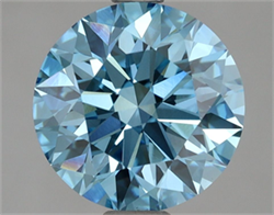 Picture of Lab Grown Diamond 2.57 Carats, Round with Excellent Cut, Fancy Vivid Blue Color, VS1 Clarity and Certified by IGI